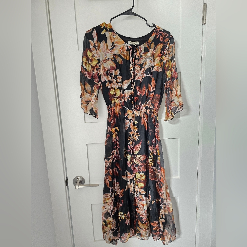 Floral Black Maxi Dress